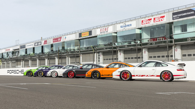 Обои картинки фото porsche 911 gt3-rs generations 2019, автомобили, porsche, 911, gt3-rs, generations, 2019