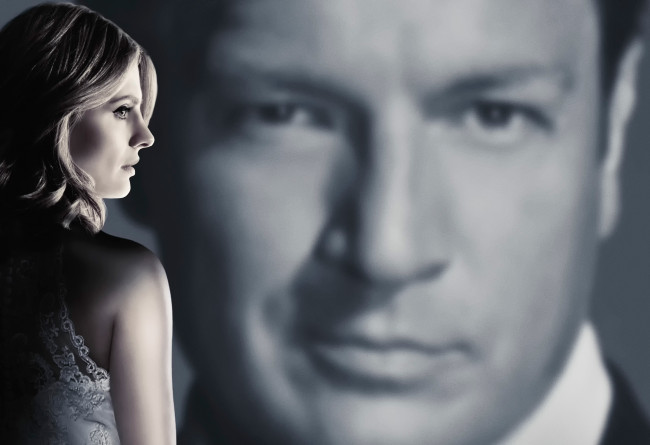 Обои картинки фото кино фильмы, castle, nathan, fillion, stana, katic, kate, beckett, richard