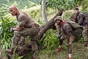 Картинка кино+фильмы jumanji +welcome+to+the+jungle nick jonas kevin hart dwayne johnson