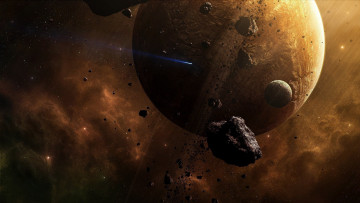 Картинка космос арт планета звезды галактика вселенная