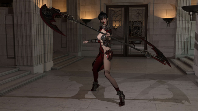 Обои картинки фото 3д графика, фантазия , fantasy, взгляд, фон, девушка