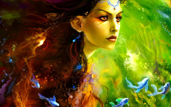 Обои картинки фото фэнтези, русалки, девушка