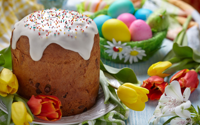 Обои картинки фото праздничные, пасха, кулич