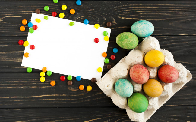 Обои картинки фото праздничные, пасха, яйца, фон