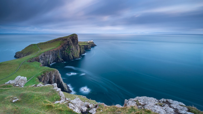 Обои картинки фото neist point lighthouse, scotland, природа, маяки, neist, point, lighthouse