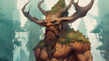 Картинка фэнтези существа рогатое существо