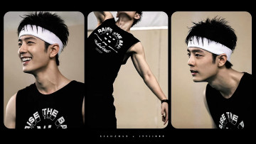 Картинка мужчины xiao+zhan актер спорт майка повязка