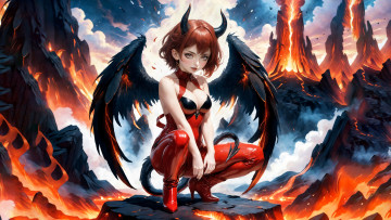 Картинка фэнтези демоны нейросети графика нейроарт ai art нейронные сети рисунки нейро искусство нейрографика graphics neuroart neural networks drawings neuro neurography