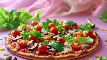 Картинка 3д+графика еда- food пицца