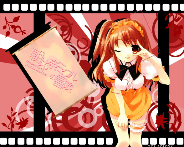 Обои картинки фото аниме, the, melancholy, of, haruhi, suzumiya