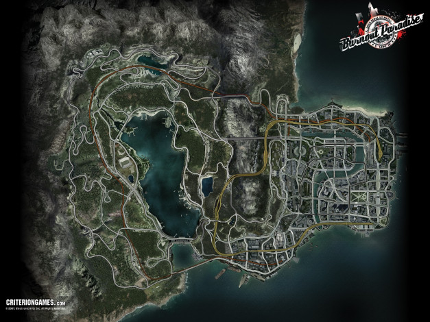 Обои картинки фото burnout, paradise, видео, игры