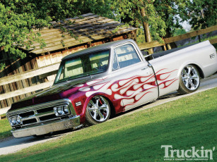 Картинка flame c10 автомобили custom pick up