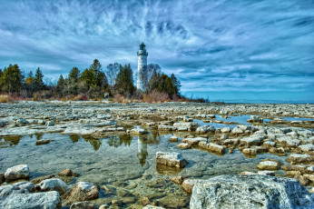 Картинка cana island lighthouse природа маяки