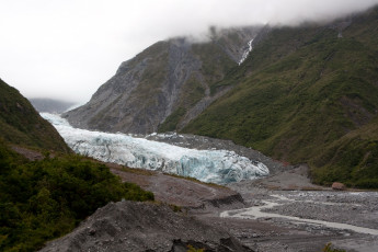 Картинка new zealand природа горы водный поток дымка