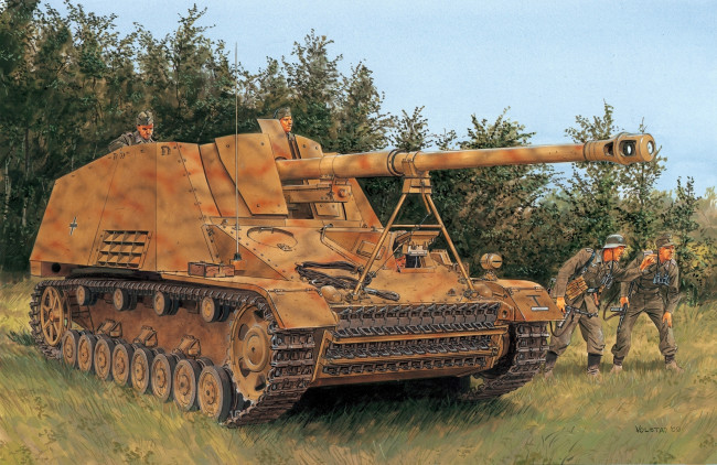 Обои картинки фото рисованные, армия, ron, volstad, sdkfz, 164