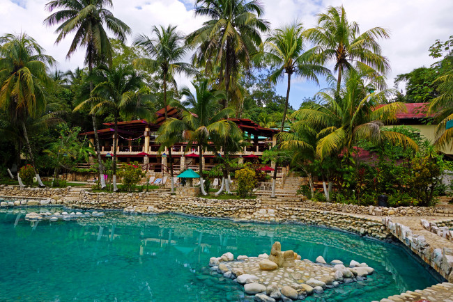 Обои картинки фото интерьер, бассейны, открытые, площадки, паленке, мексика