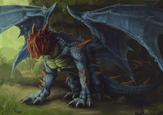 Картинка рисованные животные сказочные мифические дракон