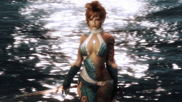 Картинка 3д графика amazon амазонки вода меч девушка