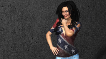 Картинка 3д графика people люди девушка