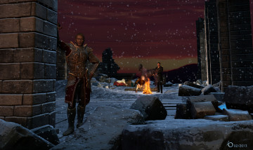 Картинка 3д графика people люди зима снег