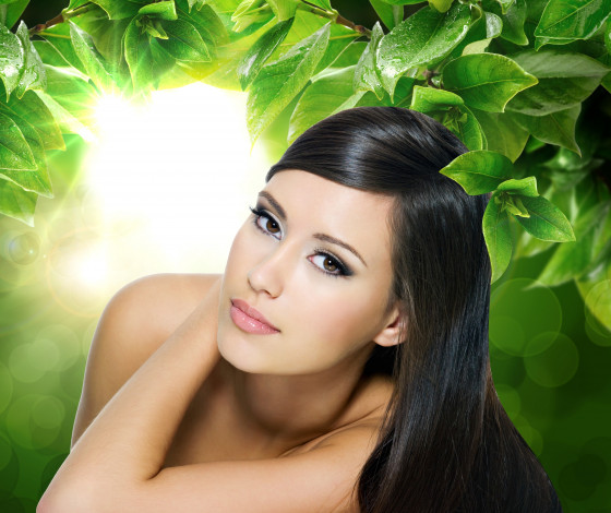 Обои картинки фото -Unsort Лица Портреты, девушки, unsort, лица, портреты, взгляд, лицо, свет, листья