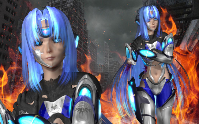 Обои картинки фото 3д, графика, anime, аниме, девушки