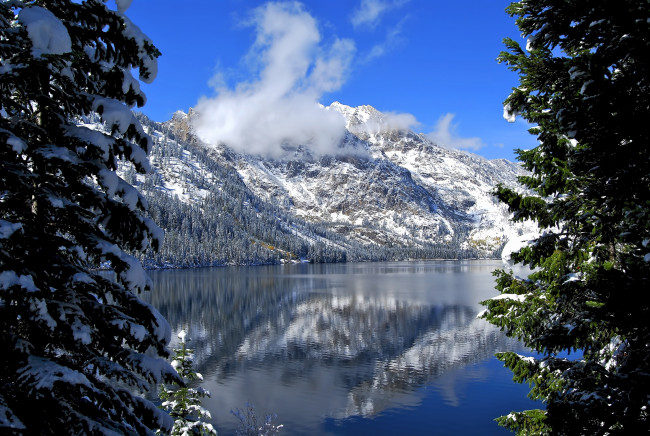 Обои картинки фото природа, реки, озера, wyoming, jenny, lake