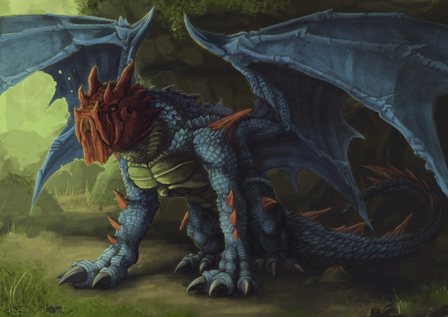 Обои картинки фото рисованные, животные, сказочные, мифические, дракон