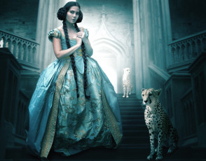 Картинка фэнтези фотоарт гепард принцесса