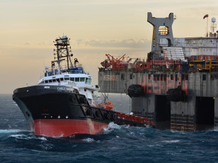 Картинка carlo+magno корабли баркасы+ +буксиры шторм судно буровая море