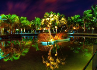 Картинка las+morlas+куба природа парк пруд куба cuba las morlas пальмы