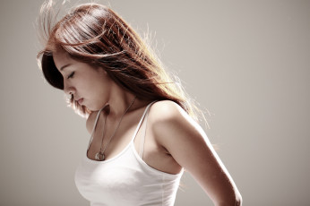 Картинка девушки -unsort+ азиатки лицо цепочка профиль