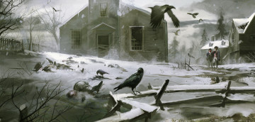 Картинка assassins+creed+3 видео+игры assassin’s+creed+iii коннор дом ферма солдаты грачи