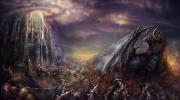 Картинка dragons+call+ii видео+игры dragons+call+ІІ сражение замок молнии цепи дракон