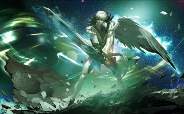 Картинка видео+игры lineage kamael камаель парень меч оружие осколки