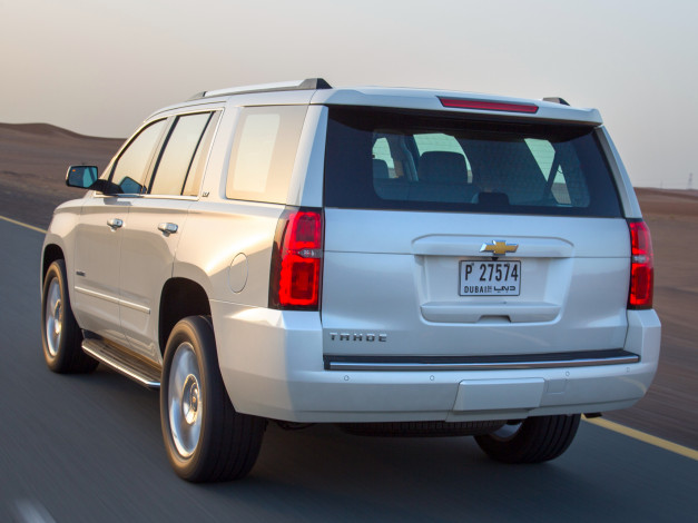 Обои картинки фото автомобили, chevrolet, светлый, 2014г, tahoe