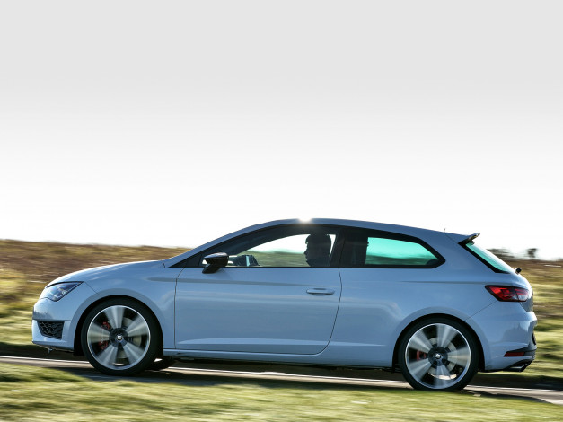 Обои картинки фото автомобили, seat, светлый, 2014г, uk-spec, cupra, sc, leon