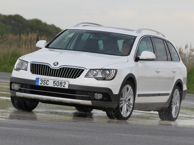 Обои картинки фото автомобили, skoda, octavia, combi, 4x4, 5e, светлый