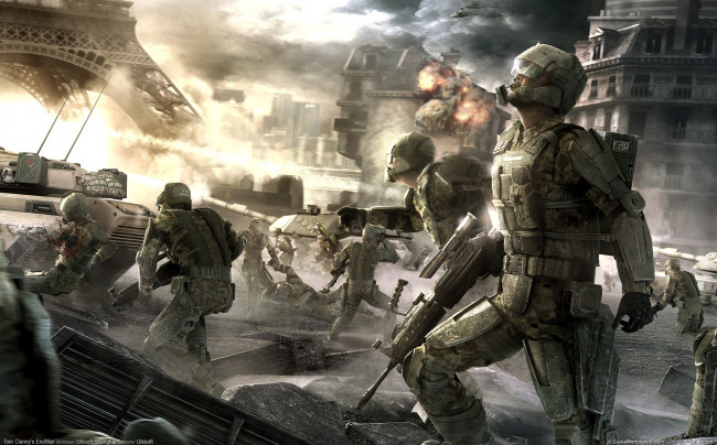 Обои картинки фото видео игры, ~~~другое~~~, end, war, война, парень, пушка