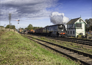 Картинка техника паровозы железная дорога рельсы паровоз