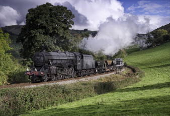 Картинка техника паровозы паровоз рельсы железная дорога