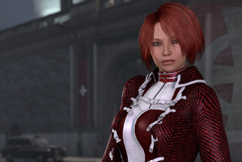 Картинка 3д+графика люди+ people рыжая фон взгляд девушка