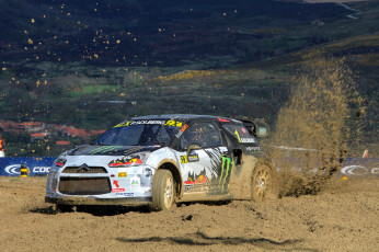 Картинка спорт авторалли брызги трасса 2013г ds3 rx citroеn гонка скорость