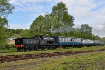 Картинка техника паровозы рельсы дорога железная паровоз