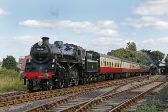 Картинка техника паровозы рельсы дорога железная паровоз