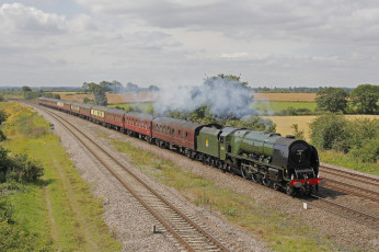 Картинка техника паровозы рельсы дорога железная паровоз