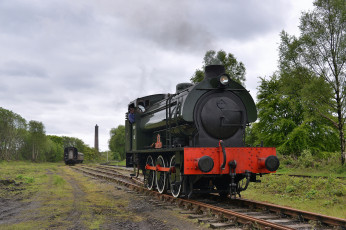 Картинка техника паровозы рельсы железная дорога паровоз