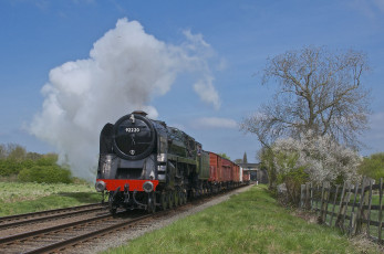 Картинка техника паровозы паровоз дорога рельсы железная