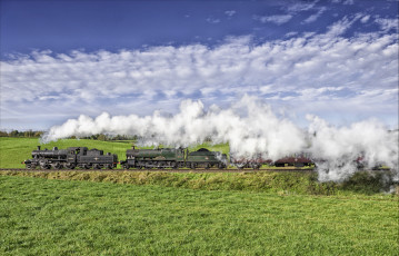 Картинка техника паровозы паровоз рельсы железная дорога