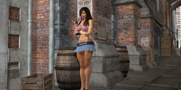 Картинка 3д+графика люди+ people девушка взгляд фон